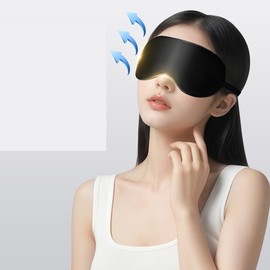 Silk Sleep Mask, Eye Mask Blindfold for Travel & Sleeping & Nap (Black, One size)