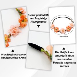 VEGCOO Pack of 5 Wedding Rose Flower Crown Headband, Simulation Flower Bridal Headband, Flowers Headband for Travel Photography, Festival, Wedding and Party