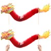 2PCS Chinese New Year Paper Dragon Decorations, 3D DIY Chinese