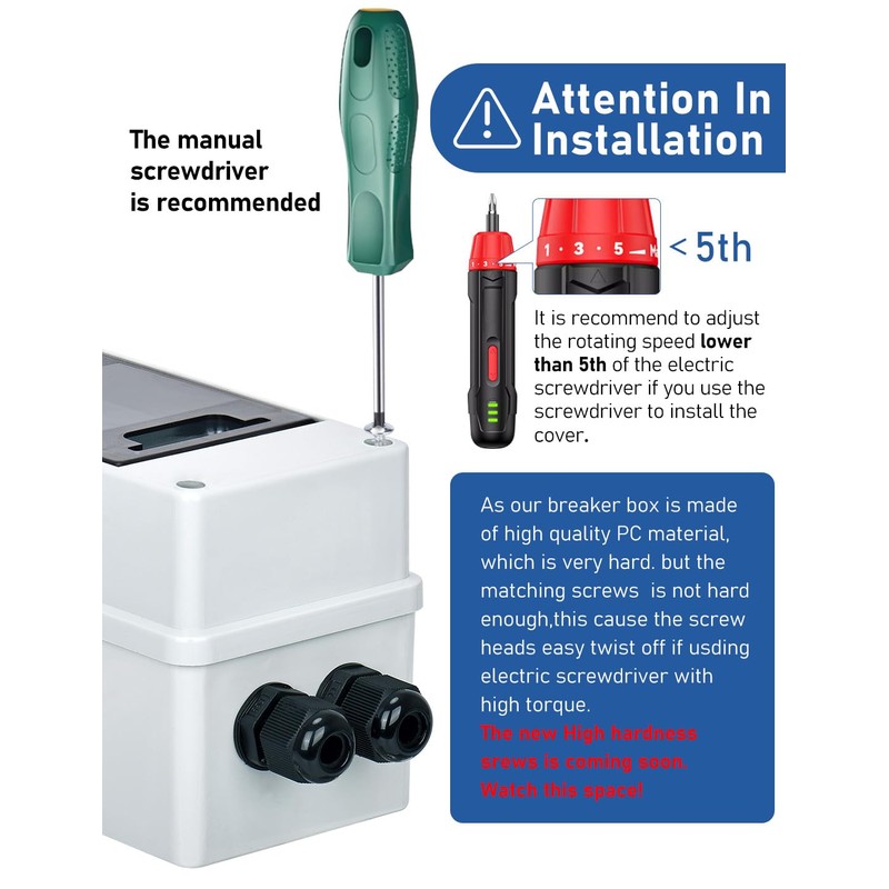 DIHOOL AC DC Circuit Breaker with IP65 Din Box for