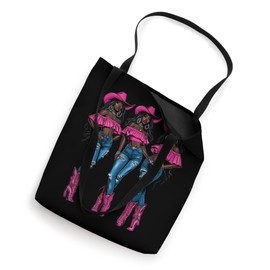 Black African American Cowgirl Western Country Texas Rodeo Tote Bag