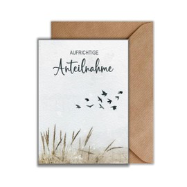 WBdesignz Sympathy Card with Envelope – Silent See Sincere Condolence Card with Saying – Condolence Card Individual Sympathy (DIN A6)