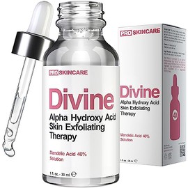 Mandelic Acid Peel 40% Professional Chemical Peel Anti-Aging Treatment Used For Rosacea, Cystic Acne, Blackheads, Pores, Whiteheads, Hyperpigmentation, Melasma, Age Spots, Sun Spots (1 fl oz)