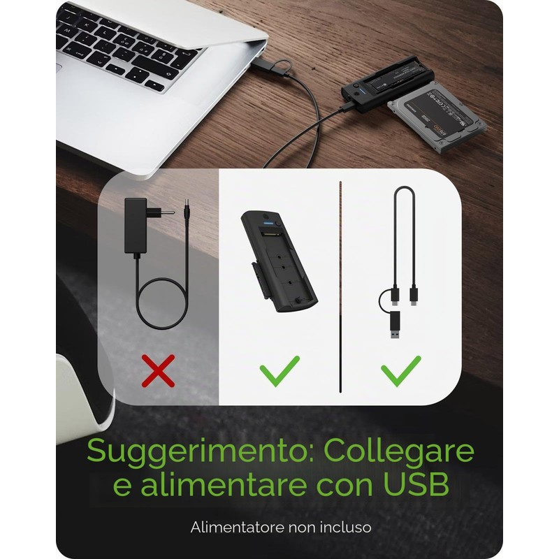 ICY BOX DockingStation per M.2 NVMe e SATA SSD/HDD (USB