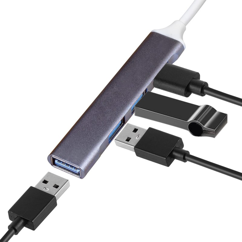 USB Hub 4 Ports,USB C Hub, with 3 Adapters
