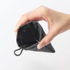 MUJI Wrinkle Nylon One-Handed Flat Pouch - Dark Gray S
