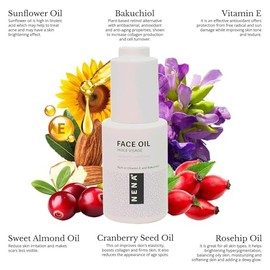 NENA Skincare Aceite facial - Aceite de Bakuchiol y vitamina E para la piel para estimular el colágeno - Reduce las líneas finas, hidrata y nutre - To
