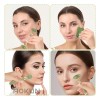 AOKUN Kit 5pzs Rodillo De Masaje De Jade Gua Sha