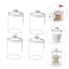 KOMBIUDA 4pcs Covered Storage Boxes Cotton Stick Boxes Cosmetics Containers