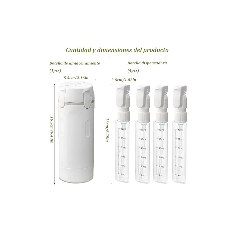 Lumbor37 Botellas de Viaje, Kit 4 en 1, A Prueba