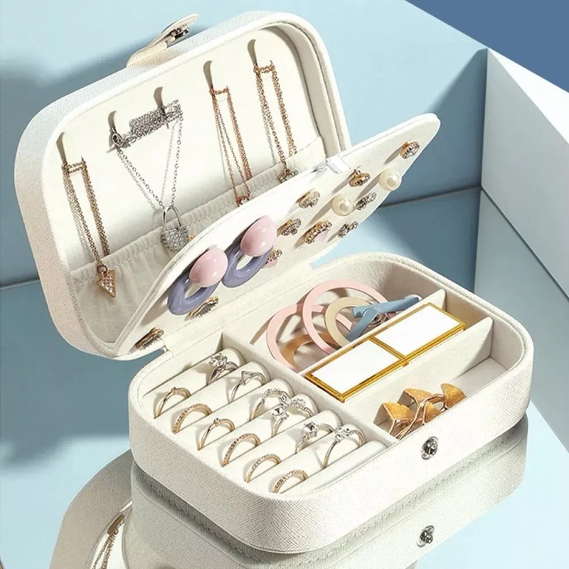 Dolores Caja De Joyería Pulseras Anillos Portátil Organizador Joyas