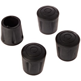cyclingcolors 4 x Furniture Feet Rubber Furniture Gliders Round Chair Caps Foot Caps Protective Caps for Chair Legs Black Tube Caps End Caps Round Tube (22 mm)