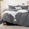 NEXHOME PRO Cotton Duvet Cover Queen Size Linen Look Textured