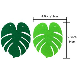 SaktopDeco 2 Pack Felt Tropical Jungle Palm Leaf Banner Hawaiian Luau Party Decorations Supplies for Birthday Baby Shower