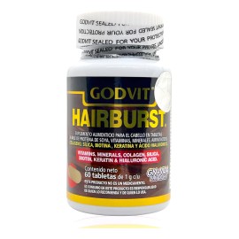 Hairburst Colágeno Biotina Keratina Ácido Hialuronico 60 Tab