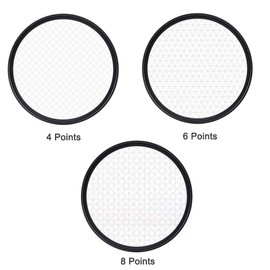 JJC 58mm Variable Star Filter Set (4 Points, 6 Points and 8 Points) Compatible with Canon EOS 90D 80D 5DII 5DIII 60D 70D + EF 50mm f/1.4 and Other 58mm Thread Lens, with Protective Filter Pouch