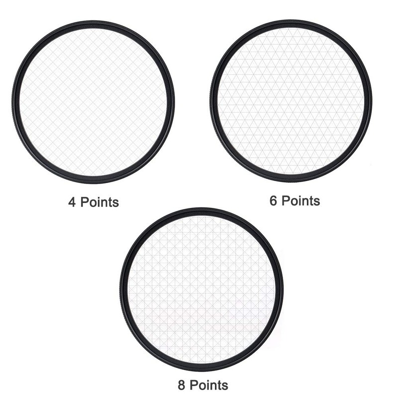 JJC 58mm Variable Star Filter Set (4 Points, 6 Points