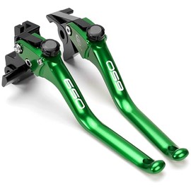 ZYAKOMO CNC Motorcycle Clutch Brake Lever Compatible with Ninja 650 KRT 650R Z650 RS EX650 Vulcan S 650 VN650 Versys 650 cc KLE650 Handle Brake Levers Brake Clutch Levers (Green)