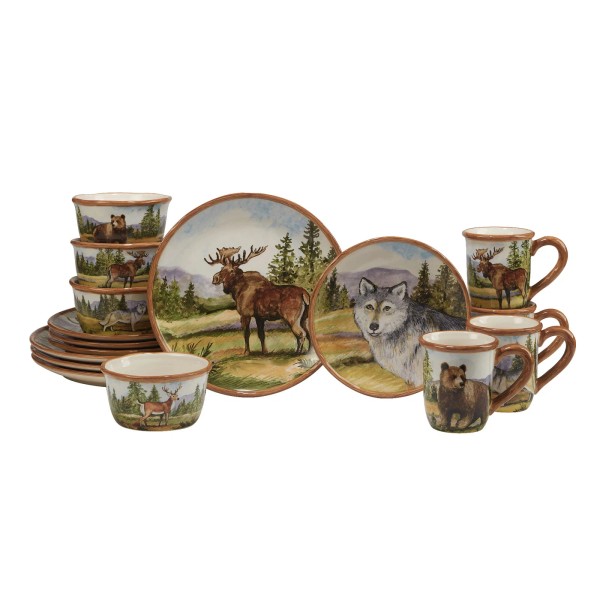 Certified International Mountain Summit 16pc Dinnerware Set,