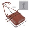 Cochoa Small Triple Zip Real Leather Women's Crossbody- Premium Vintage