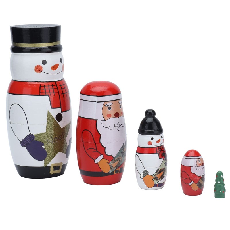 LiebeWH Russian Doll, Christmas Nesting Dolls, Christmas Decorations Attractive Decorative