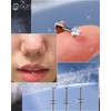 OUFER 3PCS Titanium Flat Back Tragus Earrings Labret Piercings Pack