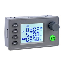 DROK DC Step Up Step Down Converter, 6-36V to 0.5-36V 5A 90W Buck Boost Converter LCD Display, 5V 12V 24V DC Power Supply, Adjustable Voltage Regulator Step Up Down Transformer for Solar Panels RV