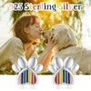 Stud Earrings Silver 925 Paws, Rainbow Stud Earrings, Paw Stud