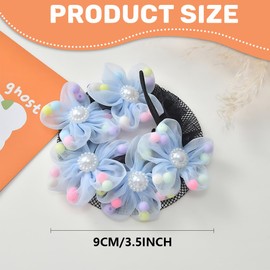 Pack of 4 Bun Net Hair Net, Bun Net, Bun Hairstyle Aid Fabric Knot Net, Bun Hairstyle Aid Fabric Knot Net for Gymnastics Rhythmic Sports Gymnastics Ballet