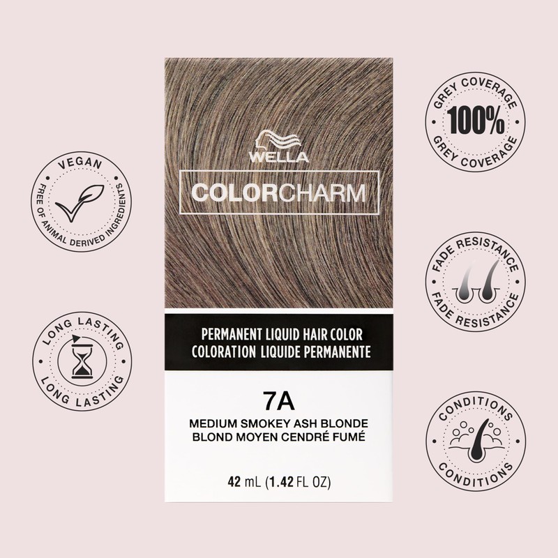 COLORCHARM Permanent Liquid Hair Color for Gray Coverage| 5NW Light
