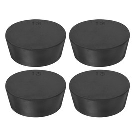 sourcing map Rubber Tapered Plug 58mm to 68mm Solid Test Tubes Bungs Stopper Black for Lab Home 4 Pieces