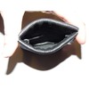 Soft Leather Snap Top Coin Purse (Black)