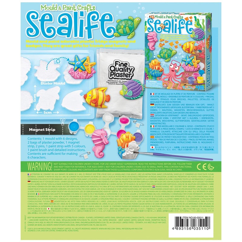 4M Sealife Mould and Paint, 13 Piece Set