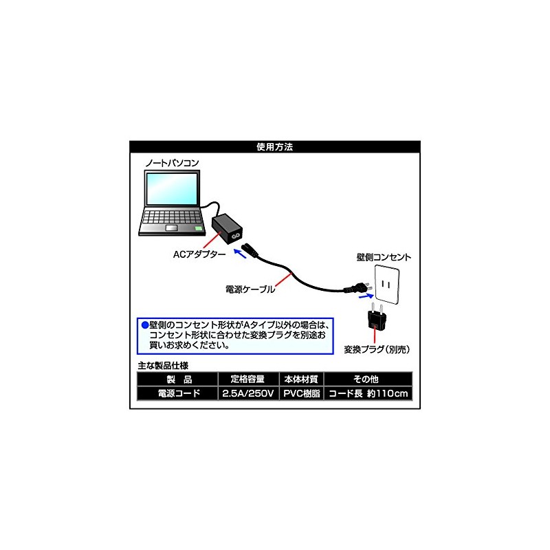 NTI-9 Power Supply AC Cable for International Travel