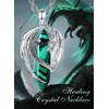 CELESTIA Dragon Necklace for Women Men Malachite Necklace Healing Crystal