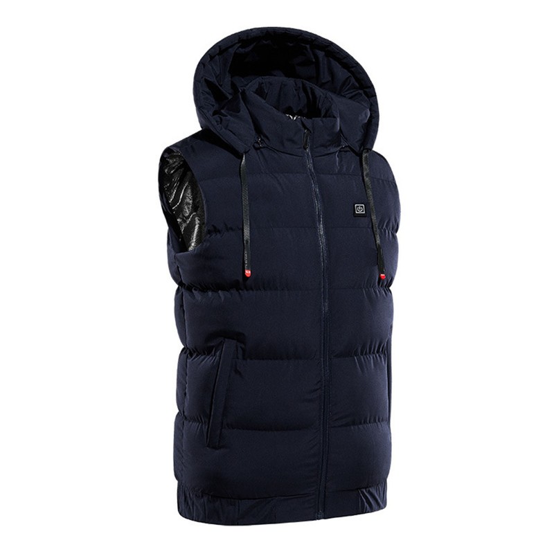 Electric Heating Vest USB 9 Heating Zones Sleeveless Hooded Full