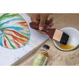 Natural Earth Paint Natural Varnish – 100% Plant-Based, Non-Toxic Protective Finish for Paintings, Wood & Crafts – Fast-Drying, Non-Yellowing, Glossy & Durable – 4 oz. Made in USA