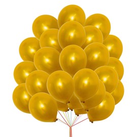 10 Inch Gold Latex Balloons 30 Pack for Themed Parties, Birthdays, Weddings, Engagements - Plain Party Decorations