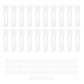 VGOL 40PCS (20 Sets) White Blind Stems Vertical Blinds Curtain Accessories Stems and Gears for Vanes Carrier of 3-1/2 Inch or 5 Inch Vertical Blinds Components Used for Headrail