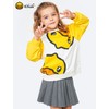 B.Duck Girls Boys Sweatshirt Cute Cartoon Yellow Duck Graphic Printed