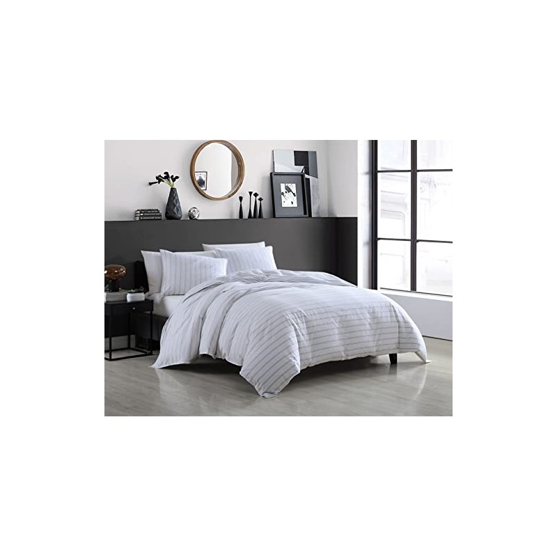 Riverbrook Home Vinton Comforter Set, King, White/Black, 3-Piece Set