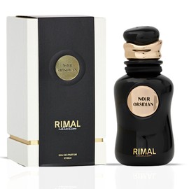 Rimal Noir Obsidian Eau de Parfum Spray 100ml (3.4 oz) | Leather, Oud & A Trail of White Musk