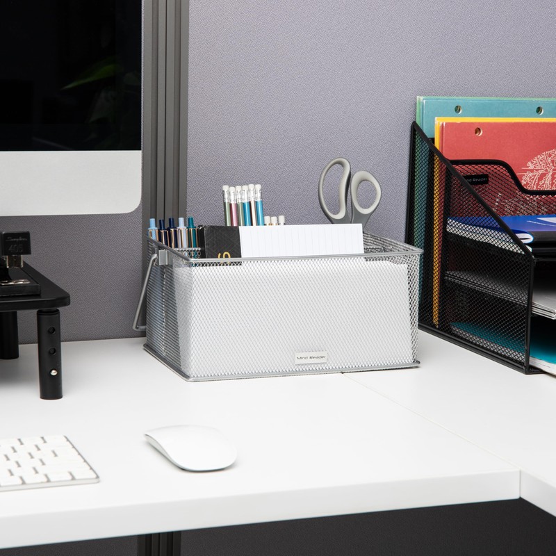 Mind Reader Network Collection, 4-Compartment Utensil or Supply Caddy with