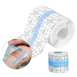 2 Rolls Transparent Stretch Adhesive Bandage, BetterJonny Waterproof Clear Protective Adhesive Bandages Dressing Tape for Swimming and Shower(2 Inch x 10.94 Yard)