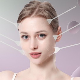 Gsrhzd Face Lift Tape, Face Tape, 20Pcs Skimpy Invisible Face Tapes for Lifting Sagging Skin and Wrinkles with 4 Transparent Rope, Elastic Soft skin-friendly Face Tape Lift for Face Neck Eye