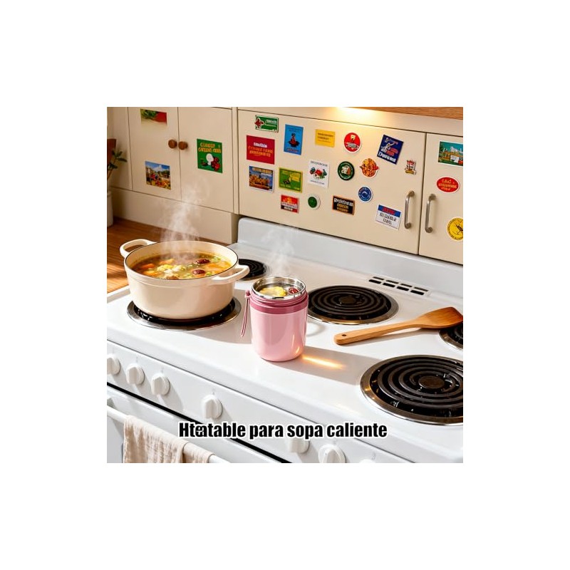 Yosoo Health Gear Copa Aislada, Frasco de Alimentos de Acero