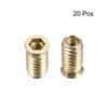 uxcell Wood Furniture M8x25mm Threaded Insert Nuts Interface Hex Socket