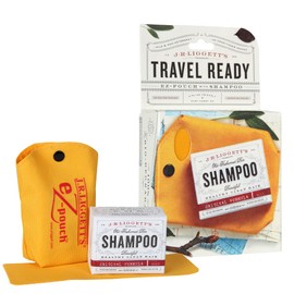 J.R.LIGGETT'S Shampoo Bar Original Formula with Mini Travel EZ Pouch Pack, All-Natural Solid Hair Cleanser, Plant-Based Bar Shampoo with Antioxidants and Vitamins, Sulfate-Free, 3.5 oz