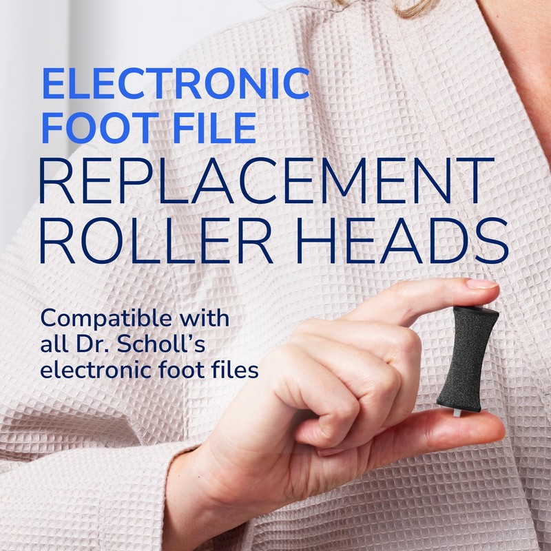 Dr. Scholl's Electric Foot File Replacement Roller Heads - Buffs