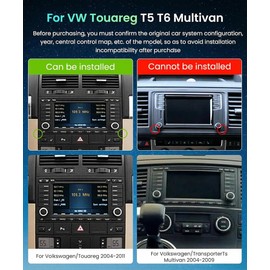 8Core 4G+64G Radio for VW Touareg 2004-2011 & T5 T6 Multivan 2004-2009 Car Stereo with Wireless Carplay Android Auto 7inch 1080P IPS Touchscreen 5.0Bluetooth GPS WiFi DSP 32EQ SWC Backup Camera